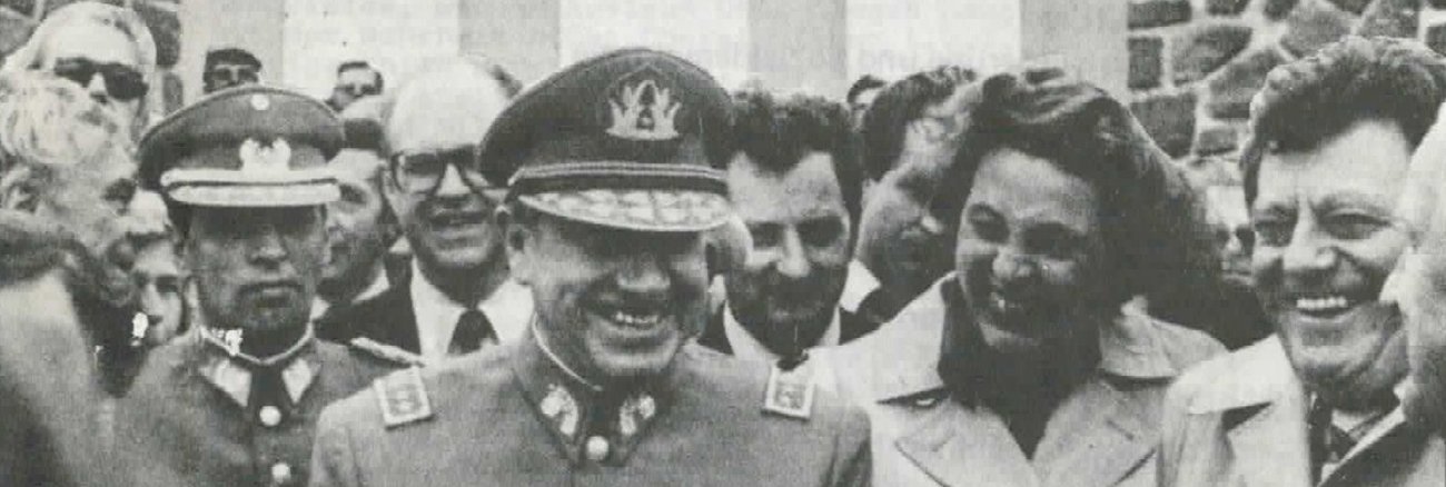 CSU-Politiker Franz Josef Strauß 1977 zu Besuch bei Chiles Diktator Augusto Pinochet