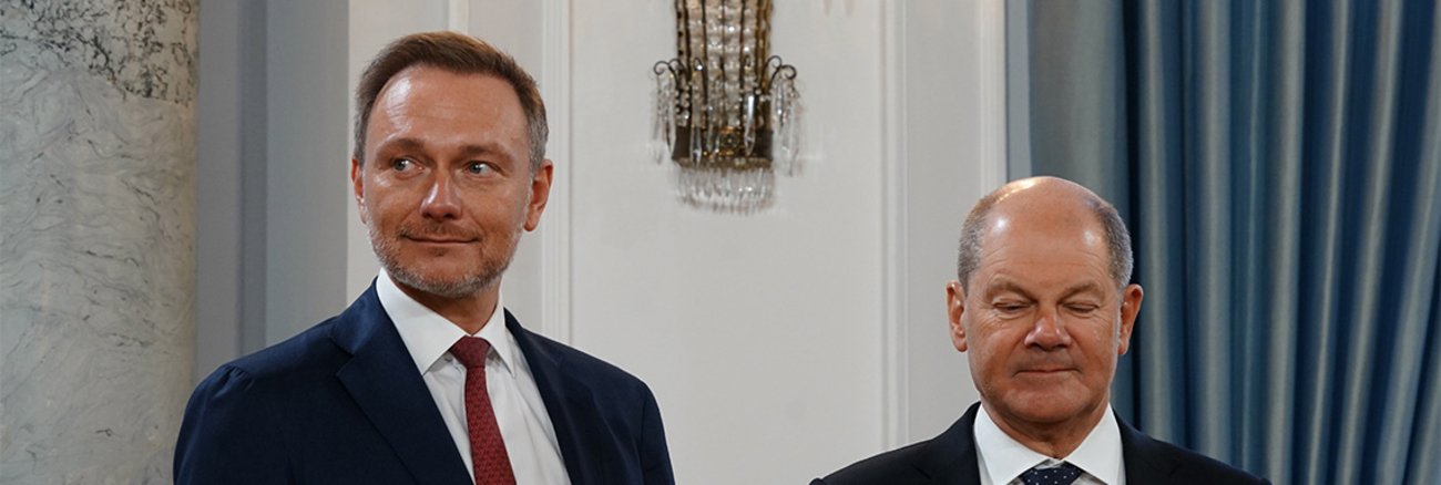 Finanzminister Christian Lindner und Bundeskanzler Olaf Scholz