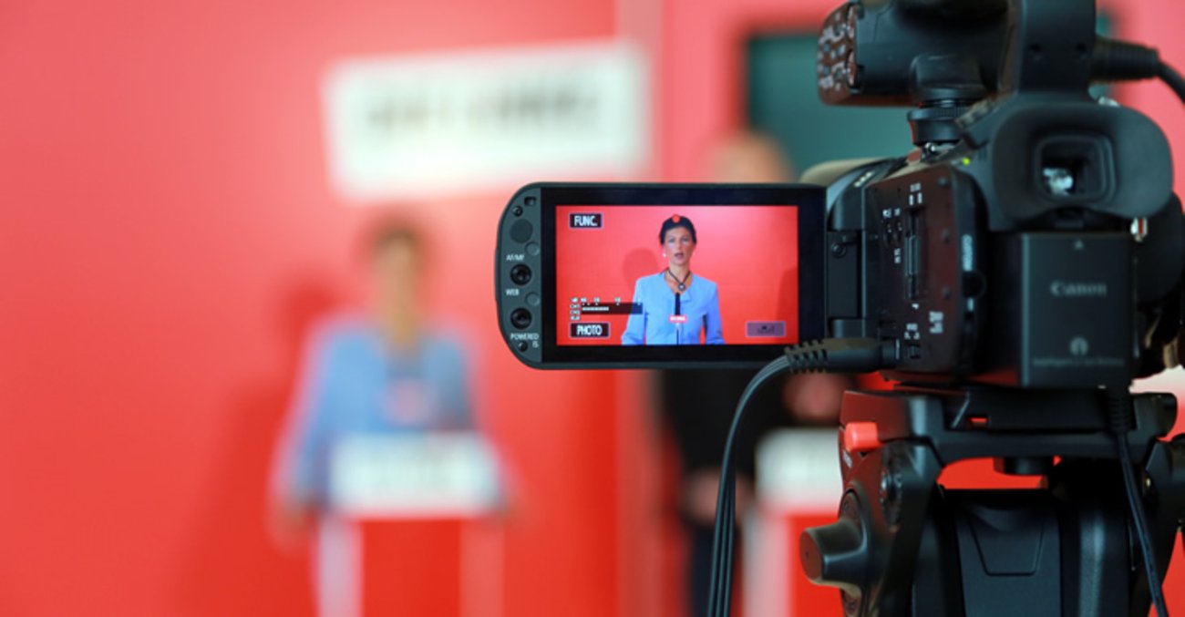 Pressestatement mit Sahra Wagenknecht