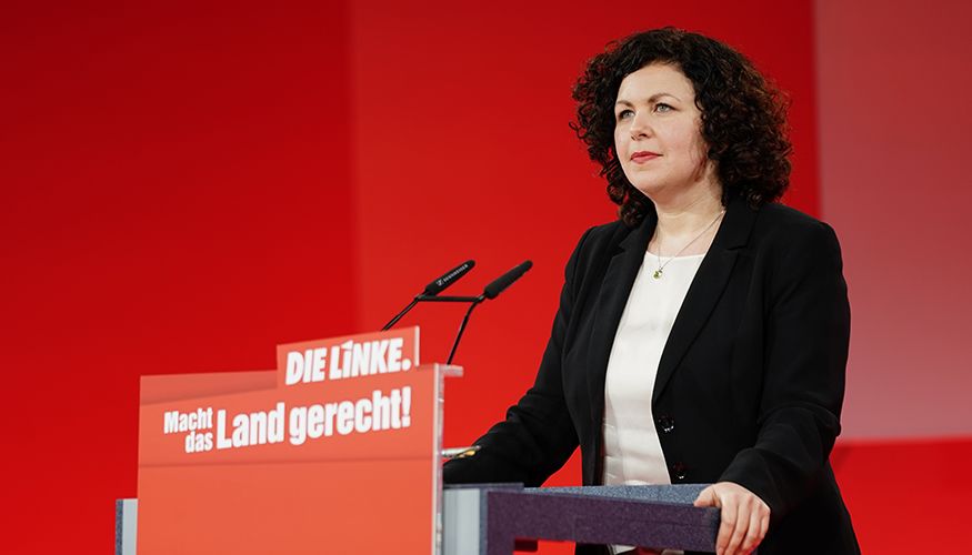 Amira Mohamed Ali beim digitalen Parteitag Amira Mohamed Ali beim digitalen Parteitag