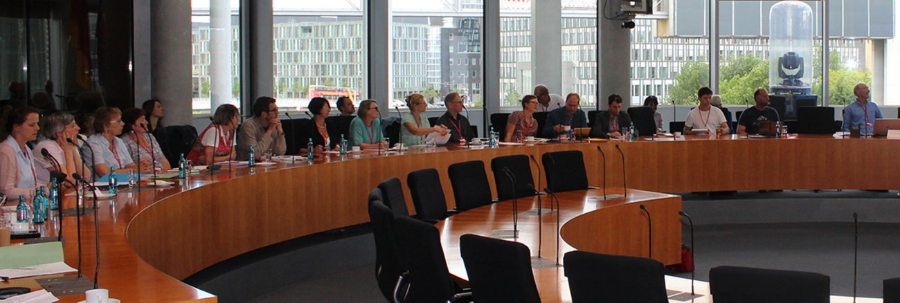 Fachtag der Fraktion DIE LINKE im Bundestag zur Reform der Kinder- und Jugendhilfe im Europa-Saal des Paul-Löbe-Hauses