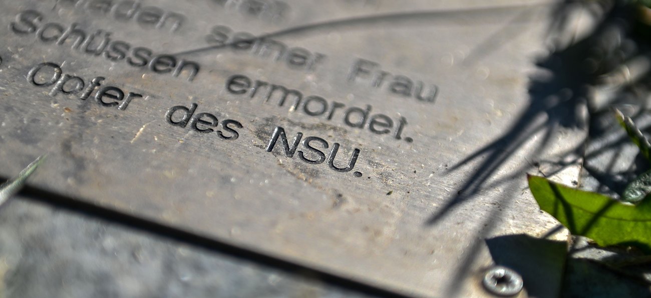 Eine Gedenktafel erinnert an die Opfer des NSU