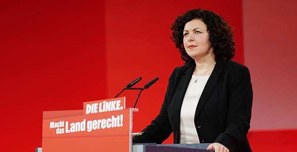 Amira Mohamed Ali beim digitalen Parteitag Amira Mohamed Ali beim digitalen Parteitag
