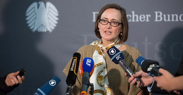 Martina Renner beim Pressestatement zum NSA-Untersuchungsausschuss | Foto: © dpa / Lukas Schulze