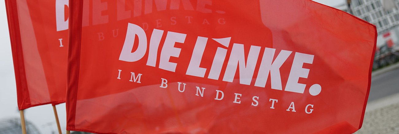 Fahne Linksfraktion im Bundestag