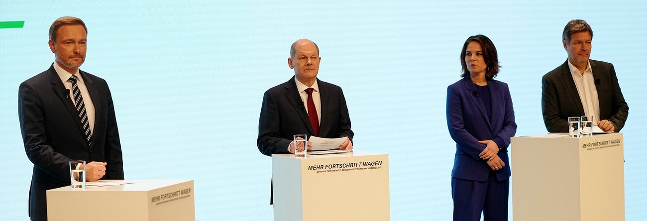 Vorstellung des Koalitionsvertrages der Ampel-Koalition am 24.11.2021 | Foto: © picture alliance/dpa | Kay Nietfeld Vorstellung des Koalitionsvertrages der Ampel-Koalition am 24.11.2021 | Foto: © picture alliance/dpa | Kay Nietfeld