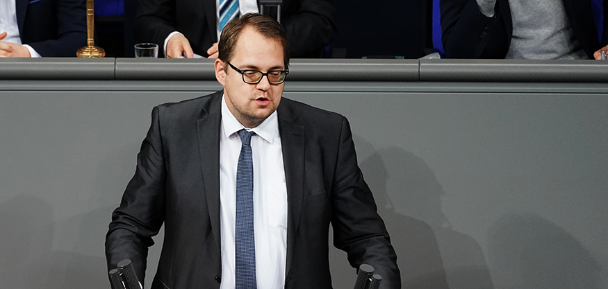 Sören Pellmann im Plenum des Bundestages Sören Pellmann im Plenum des Bundestages