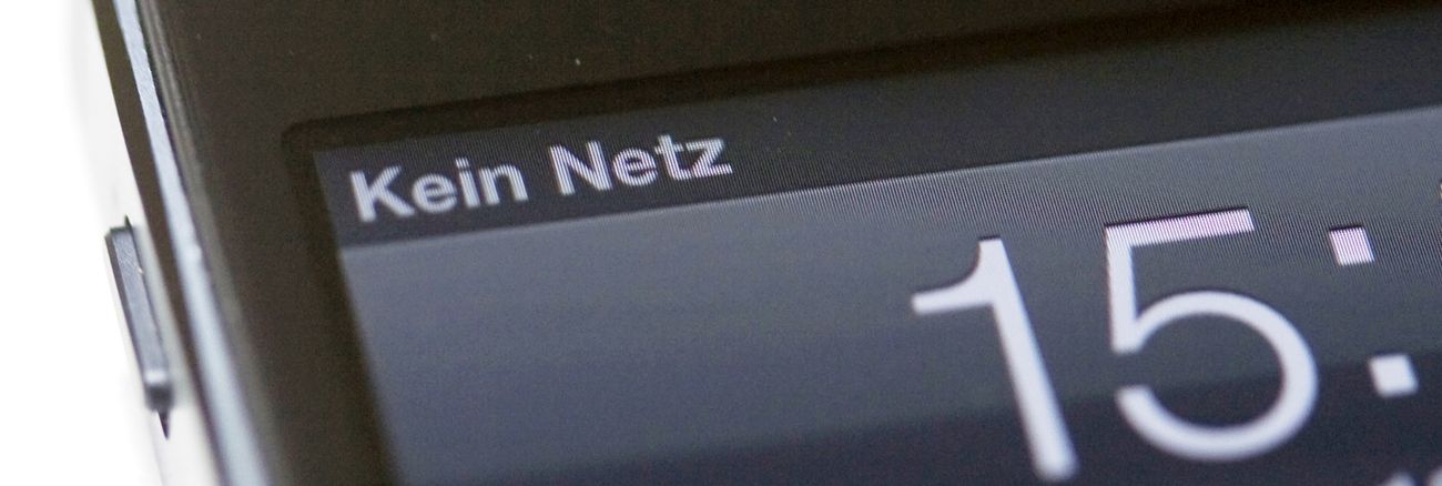 Im Display eines Handys wird angezeigt: Kein Netz © dpa Im Display eines Handys wird angezeigt: Kein Netz © dpa
