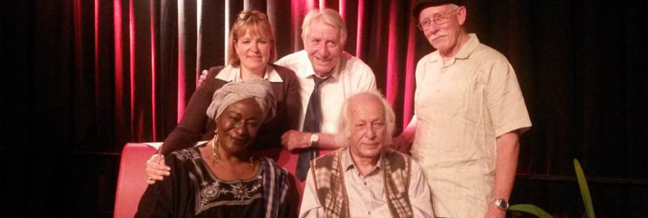 Samir Amin, Aminata Traoré, Wolfgang Gehrcke, Heike Hänsel und David Bacon 2016