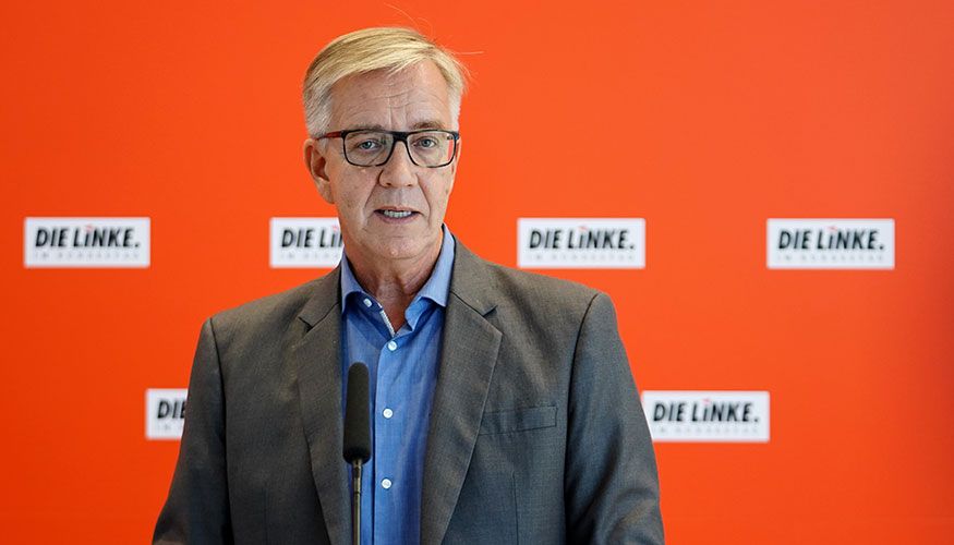 Dietmar Bartsch beim Pressestatement Dietmar Bartsch beim Pressestatement