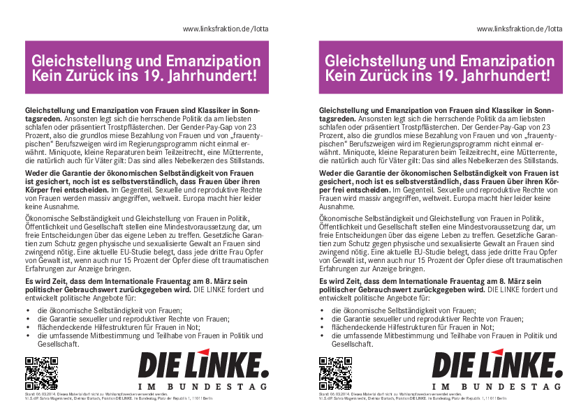 20140306 gleichstellung und emanzipation