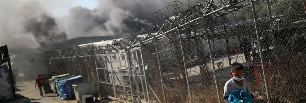 Nach der Brandkatastrophe im Flüchtlingslager Moria @Reuters/Alkis Konstantinidis