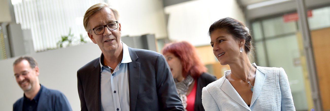 Sahra Wagenknecht und Dietmar Bartsch © dpa/Britta Pedersen