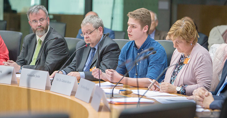 Alexander Jorde in der Anhörung zur Pflege am 18. April 2018 Alexander Jorde in der Anhörung zur Pflege am 18. April 2018