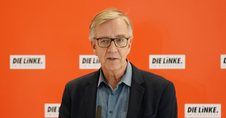 Dietmar Bartsch beim Pressestatement