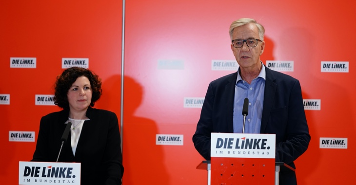 Pressestatement mit Amira Mohamed Ali und Dietmar Bartsch Pressestatement mit Amira Mohamed Ali und Dietmar Bartsch