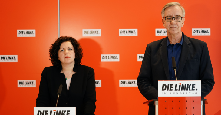 Pressestatement mit Amira Mohamed Ali und Dietmar Bartsch Pressestatement mit Amira Mohamed Ali und Dietmar Bartsch
