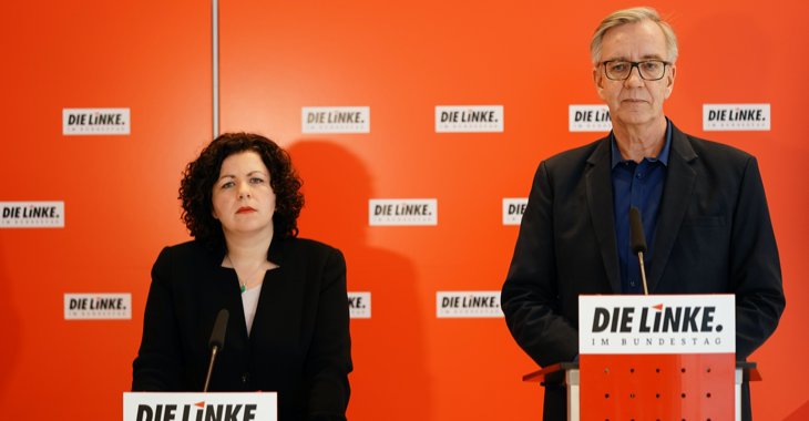 Pressestatement mit Amira Mohamed Ali und Dietmar Bartsch