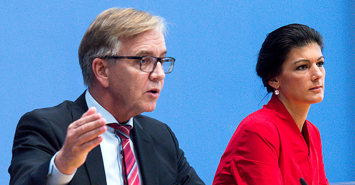 Dietmar Bartsch und Sahra Wagenknecht © Bernd von Jutrczenka/dpa