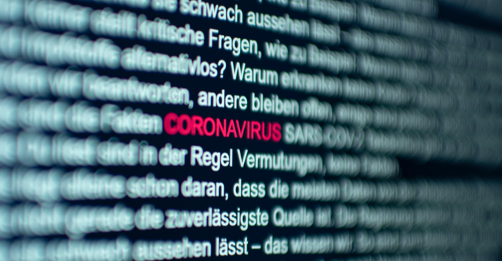 Das Wort Coronavirus in einem Text auf einem Computerbildschirm ist rot hervorgehoben © iStock/pxel66 Das Wort Coronavirus in einem Text auf einem Computerbildschirm ist rot hervorgehoben © iStock/pxel66