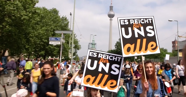 Demo »Es reicht für uns alle« gegen Kinderarmut am 12. Mai 2018 in Berlin