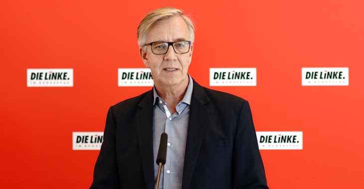 Dietmar Bartsch beim Pressestatement