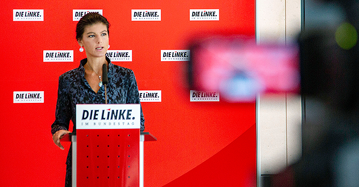 Pressestatement mit Sahra Wagenknecht