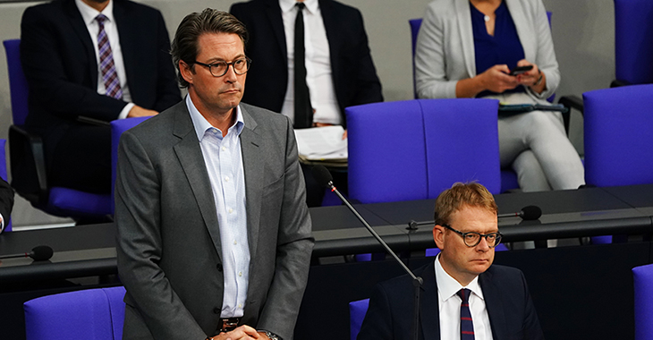 Noch auf der Regierungsbank: Verkehrsminister Andreas Scheuer (CSU)