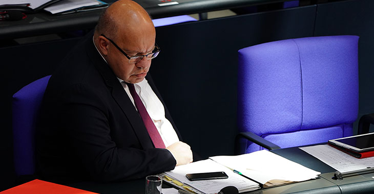 Bundeswirtschaftsminister Peter Altmaier (CDU) auf der Regierungsbank Bundeswirtschaftsminister Peter Altmaier (CDU) auf der Regierungsbank
