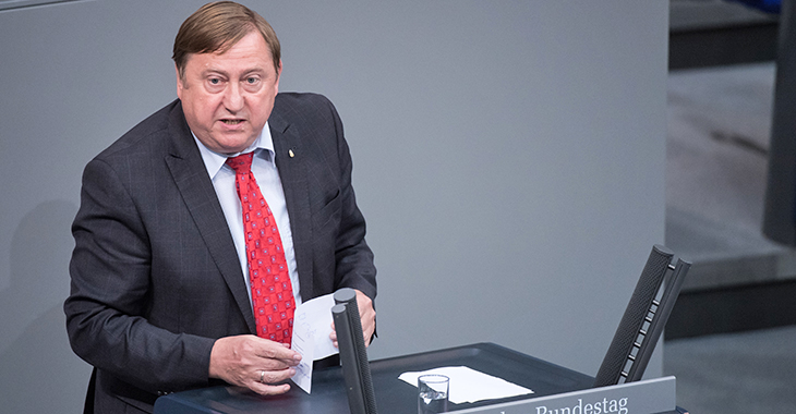 André Hahn während einer Rede im Bundestag 