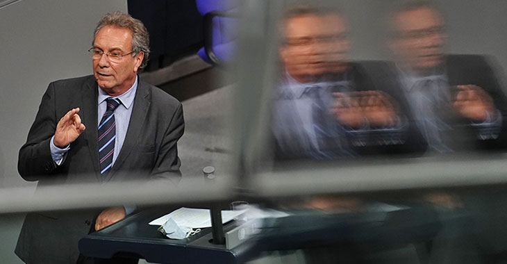 Klaus Ernst am Redepult des Bundestags Klaus Ernst am Redepult des Bundestags