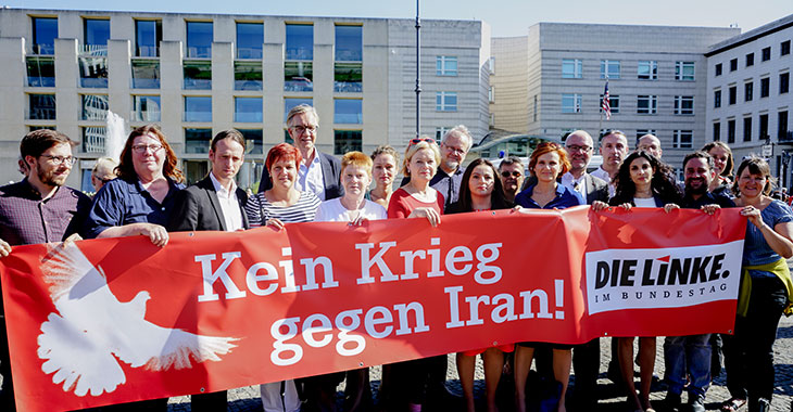 Friedenskundgebung vor dem Brandenburger Tor Ende Juni 2019