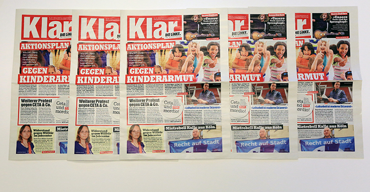Klar Nr. 39: Mehrere Ausgaben der Fraktionszeitung auf einem Tisch Klar Nr. 39: Mehrere Ausgaben der Fraktionszeitung auf einem Tisch