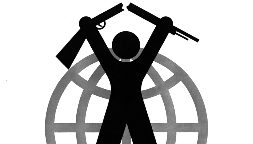 Symbol für Internationale Abrüstung der Vereinten Nationen aus dem Jahre 1982 © UN Photo Symbol für Internationale Abrüstung der Vereinten Nationen aus dem Jahre 1982 © UN Photo