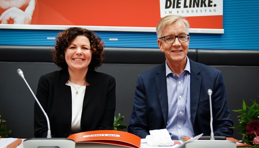 Die Vorsitzenden der Linksfraktion, Amira Mohamed Ali und Dietmar Bartsch Die Vorsitzenden der Linksfraktion, Amira Mohamed Ali und Dietmar Bartsch