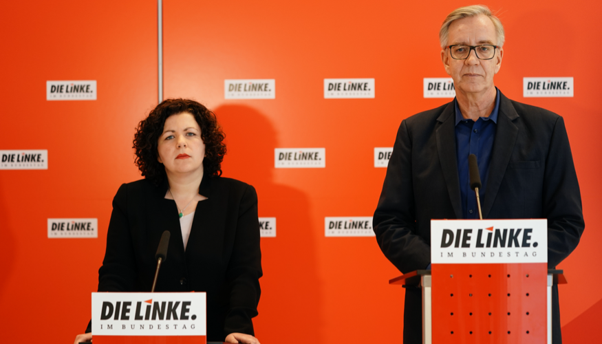 Pressestatement mit Amira Mohamed Ali und Dietmar Bartsch