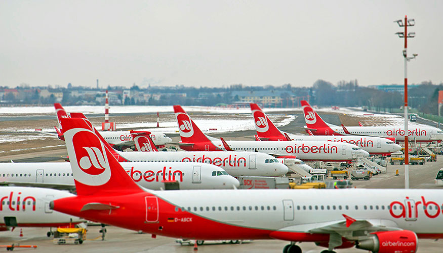 Am Boden: Flugzeuge von Air Berlin