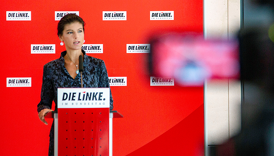 Pressestatement mit Sahra Wagenknecht Pressestatement mit Sahra Wagenknecht