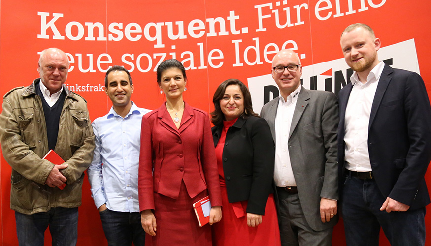 Umverteilen Jetzt!: Veranstaltung der Fraktion mit Sahra Wagenknecht, Sevim Dagdelen und Matthias W. Birkwald