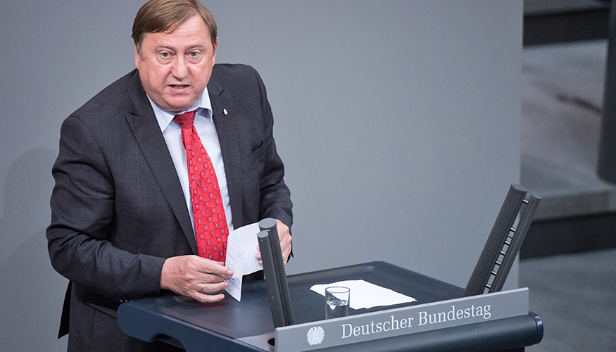 André Hahn während einer Rede im Bundestag André Hahn während einer Rede im Bundestag